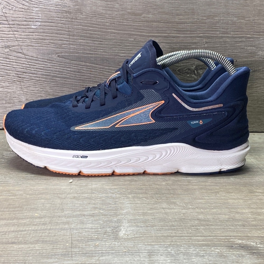 Altra Shoes Torin 6 Womens 9.5 Navy Blue Orange Road Running Sneakers 0-Drop